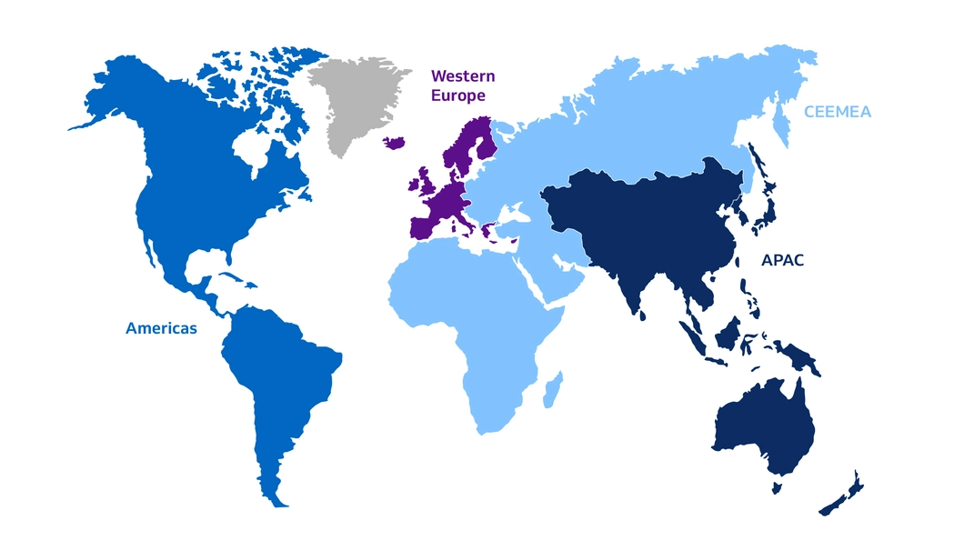 Infographic world regions
